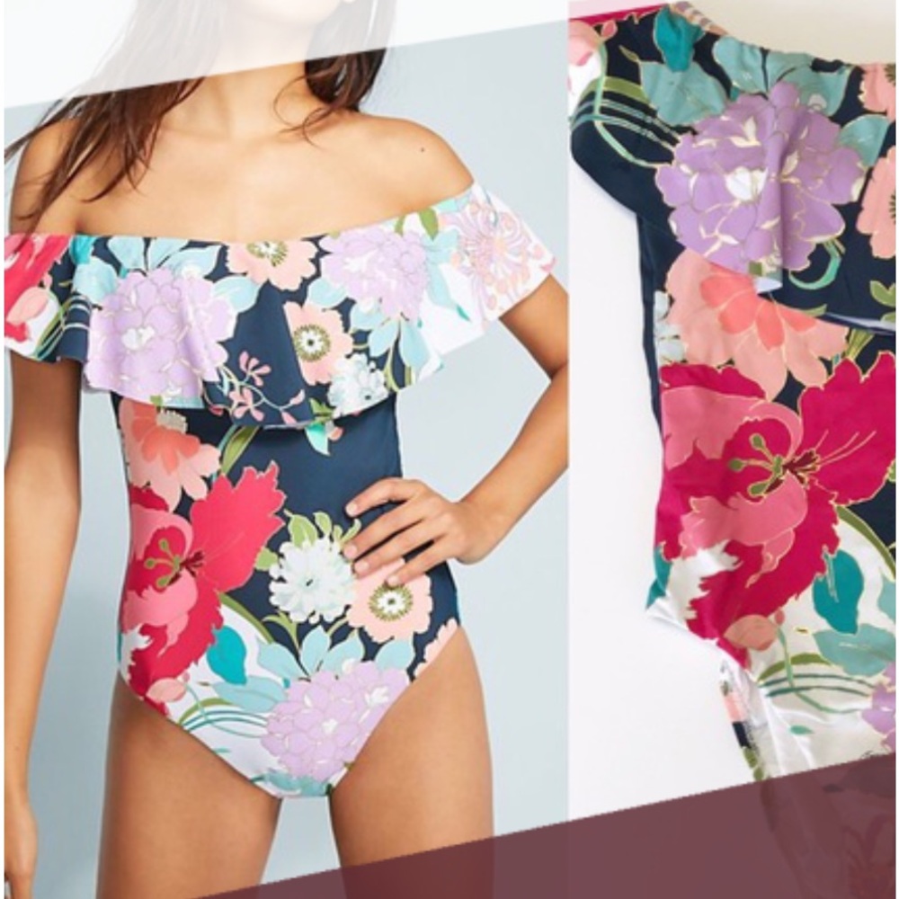Trina Turk size 8 one piece swimsuit - Picture 2 of 16